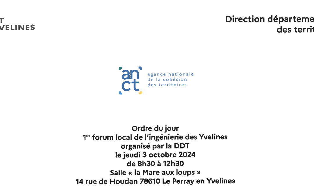 Forum de l’ingénierie dans les Yvelines organisé par la DDT